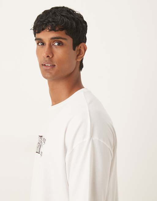 ASOS DESIGN Oversized T-shirt With Text Embroidery In White