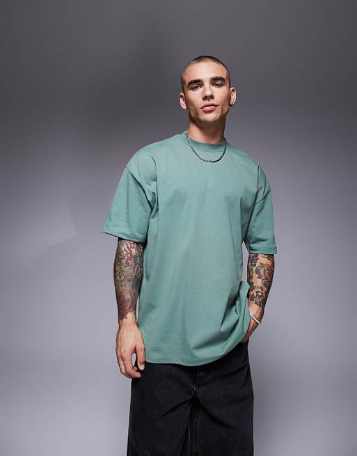 ASOS DESIGN Oversized T-shirt With Text Graphic In Green