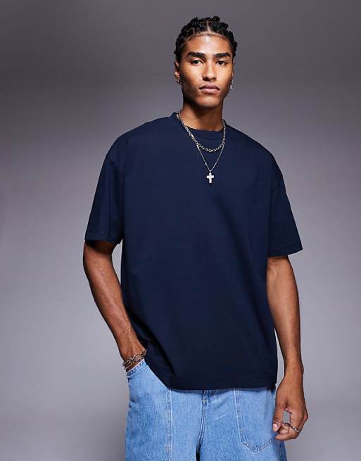 ASOS DESIGN Oversized T-shirt With Tijuana Tiger Graphic In Navy