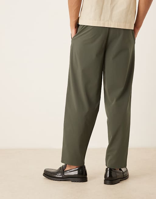 ASOS DESIGN Oversized Tapered Trouser In Green