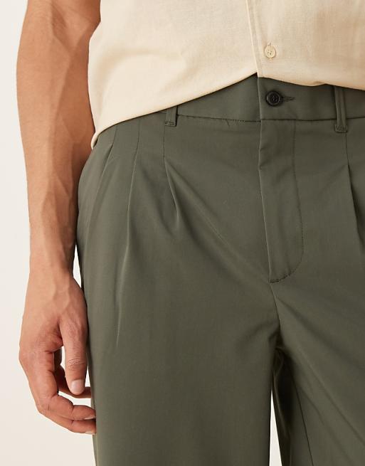 ASOS DESIGN Oversized Tapered Trouser In Green