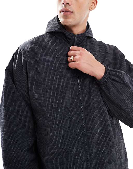 ASOS DESIGN Oversized Track Jacket In Black