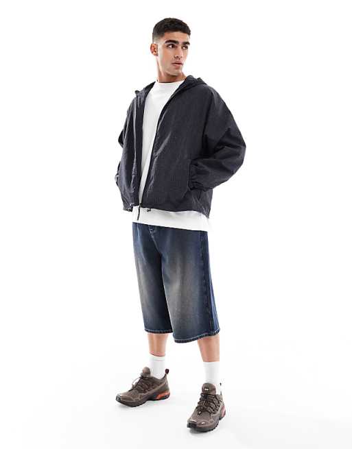 ASOS DESIGN Oversized Track Jacket In Black