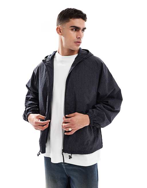 ASOS DESIGN oversized track jacket in black