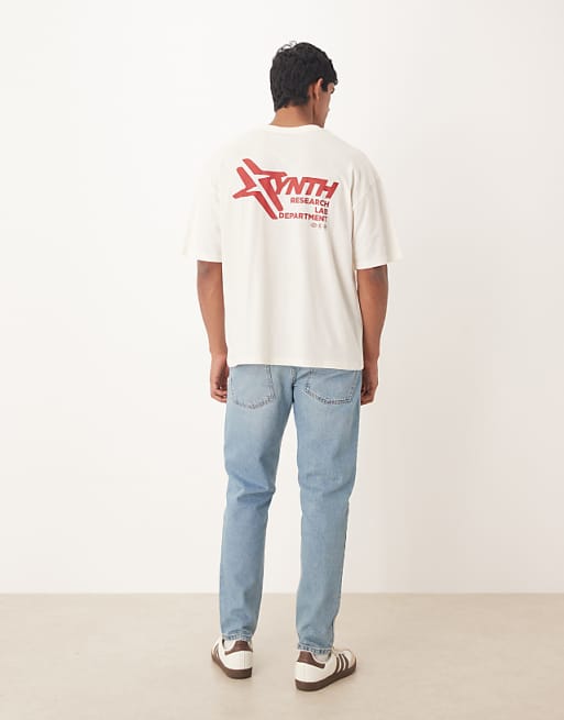 ASOS DESIGN Oversized With Street Graphics In Cream