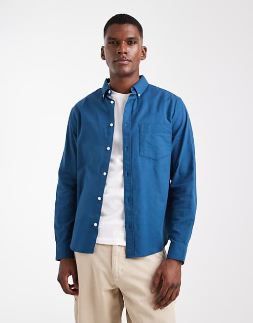 ASOS DESIGN oxford regular shirt in teal