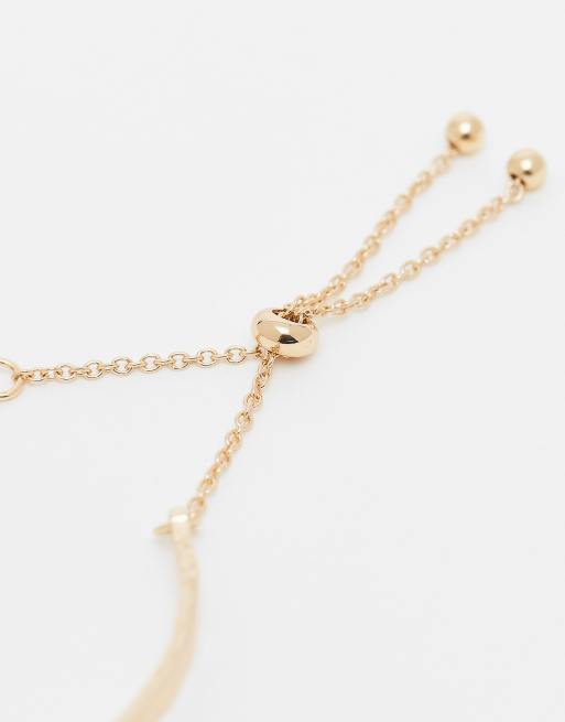 ASOS DESIGN Pack Of 2 Friendship Bracelets With Toggle Detail In Gold Tone