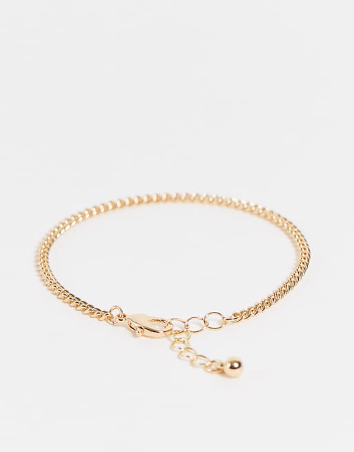 ASOS DESIGN Pack Of 4 Fine Chain Bracelets In Gold Tone