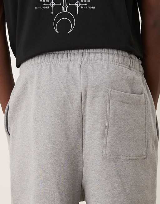 ASOS DESIGN Premium Heavy Weight Joggers 400gsms In Grey Marl