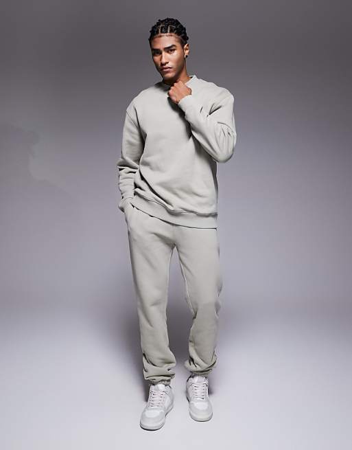 ASOS DESIGN Premium Heavyweight Co-ord Tapered Jogger In 400gsms In Black