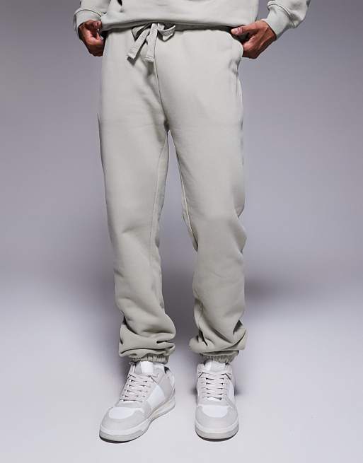 ASOS DESIGN premium heavyweight co-ord tapered jogger in 400gsms in black