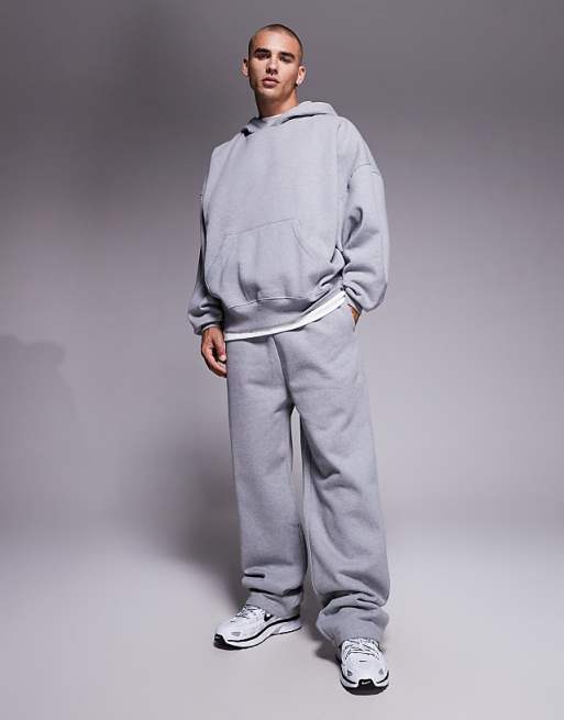 ASOS DESIGN Premium Heavyweight Extreme Oversized Hoodie In 400gsm Grey Marl