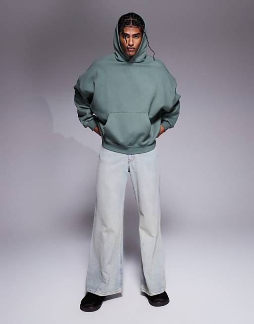 ASOS DESIGN Premium Heavyweight Extreme Oversized Hoodie In 400gsm In Green