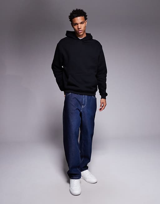 ASOS DESIGN Premium Heavyweight Hoodie In 400gsm In Black - BLACK