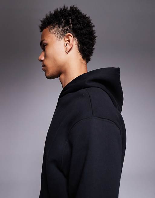 ASOS DESIGN Premium Heavyweight Hoodie In 400gsm In Black - BLACK