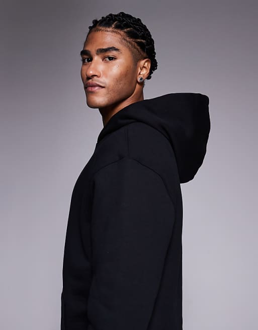 ASOS DESIGN Premium Heavyweight Oversized Hoodie 400gsms In Black