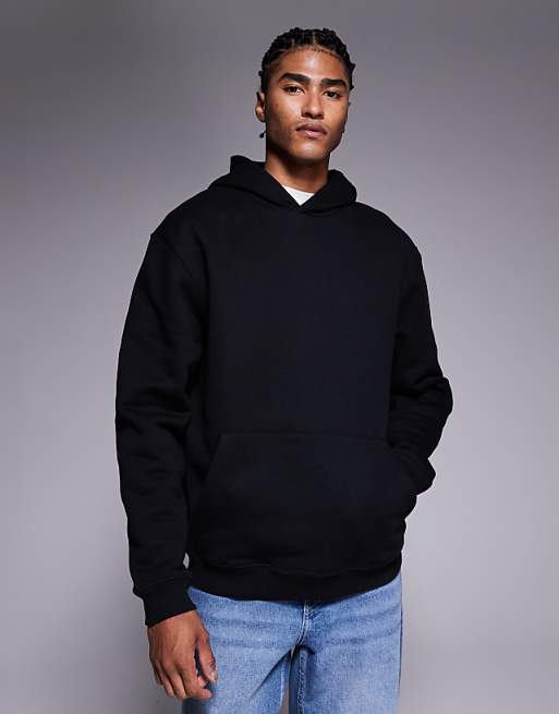 ASOS DESIGN premium heavyweight oversized hoodie 400gsms in black
