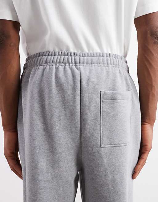 ASOS DESIGN Premium Heavyweight Oversized Joggers In 400gsm In Grey Marl