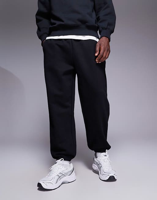 ASOS DESIGN Premium Heavyweight Oversized Joggers In 400gsm In Black