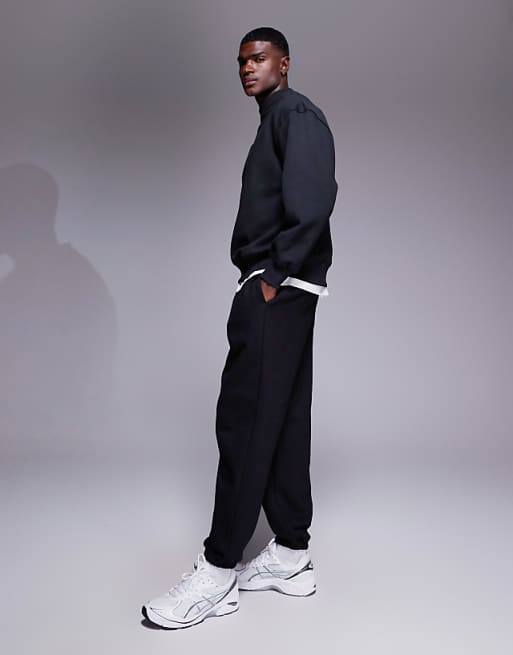 ASOS DESIGN Premium Heavyweight Oversized Joggers In 400gsm In Black