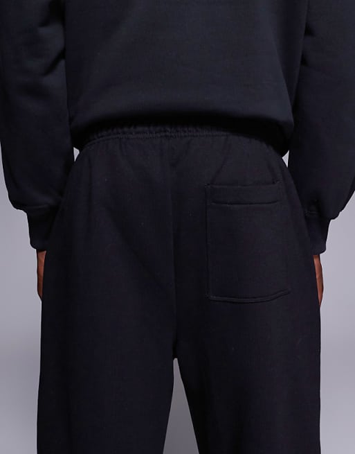 ASOS DESIGN Premium Heavyweight Oversized Joggers In 400gsm In Black