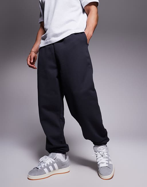 ASOS DESIGN Premium Heavyweight Oversized Joggers In 400gsm In Charcoal