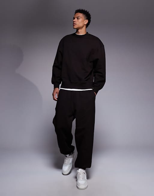 ASOS DESIGN Premium Heavyweight Oversized Sweatshirt In 400 Gsm Brown