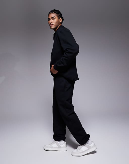 ASOS DESIGN Premium Heavyweight Slim Fit Jogger In 400gsms In Black