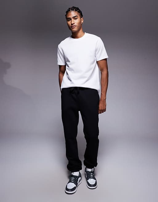 ASOS DESIGN Premium Heavyweight Slim Fit Joggers In 400gsm In Black