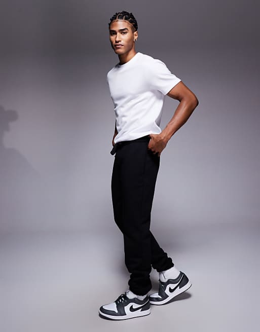 ASOS DESIGN Premium Heavyweight Slim Fit Joggers In 400gsm In Black