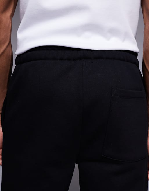 ASOS DESIGN Premium Heavyweight Slim Fit Joggers In 400gsm In Black