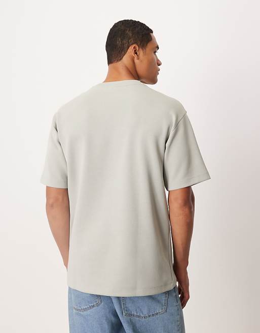 ASOS DESIGN Premium Interlock Relaxed T-shirt In Light Green