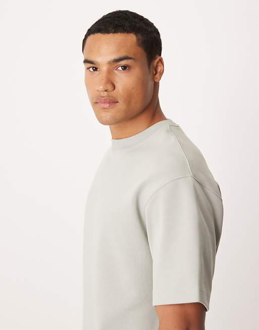 ASOS DESIGN Premium Interlock Relaxed T-shirt In Light Green
