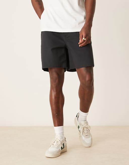 ASOS DESIGN Regular Length Pull On Bermuda Short In Black