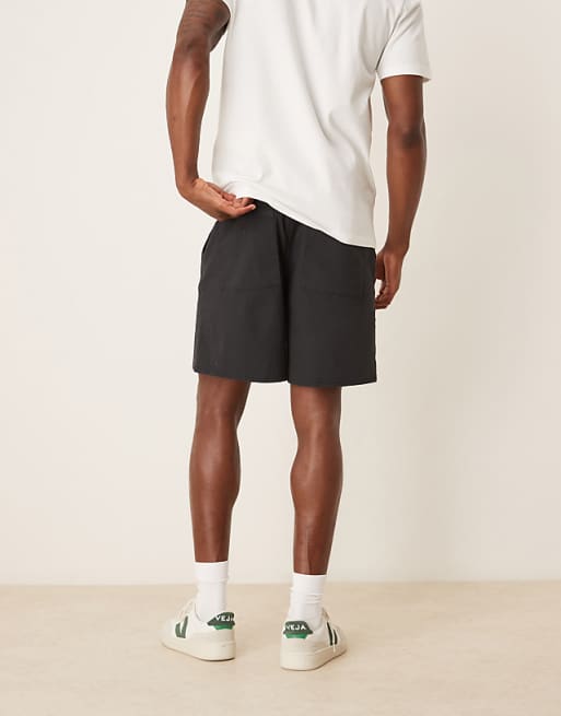 ASOS DESIGN Regular Length Pull On Bermuda Short In Black