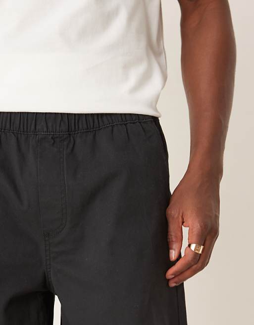 ASOS DESIGN Regular Length Pull On Bermuda Short In Black
