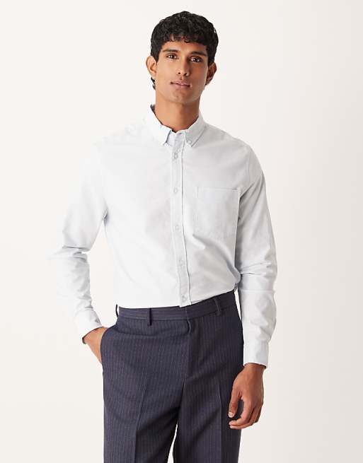 ASOS DESIGN regular oxford shirt in light blue