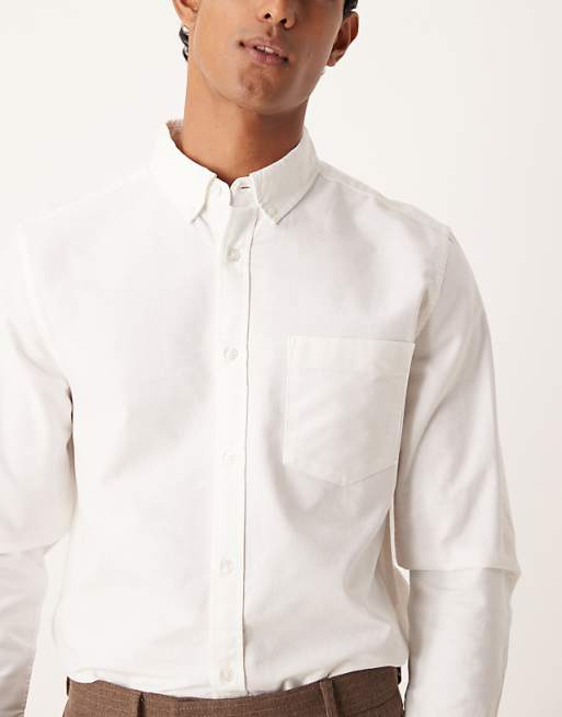 ASOS DESIGN Regular Oxford Shirt In White