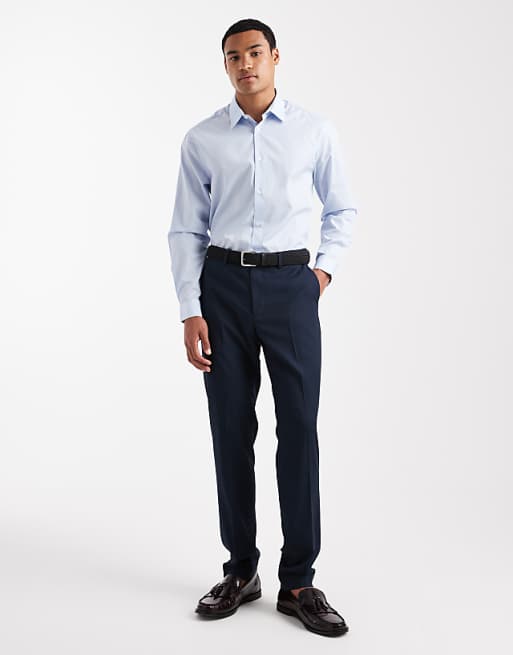 ASOS DESIGN regular shirt in blue