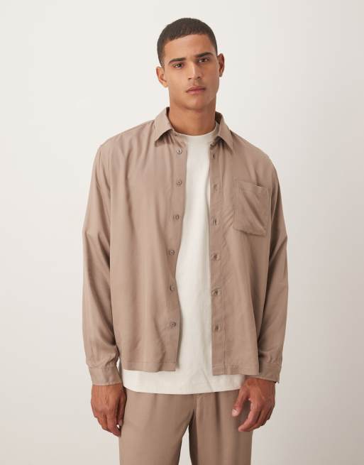ASOS DESIGN Relaxed Co-ord In Brown