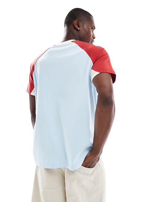 ASOS DESIGN Relaxed Contrast Raglan In Blue