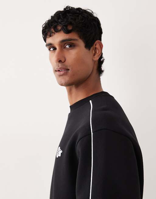 ASOS DESIGN Relaxed Fit Sweatshirt With Chest Print In Black