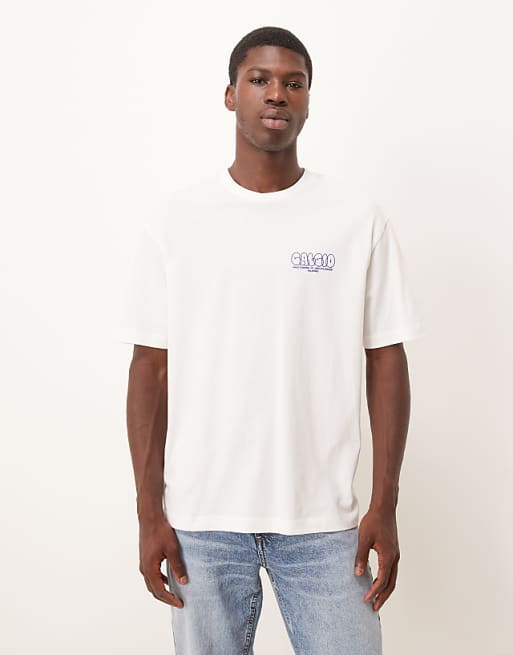 ASOS DESIGN relaxed fit t-shirt with bubble print detail in ecru