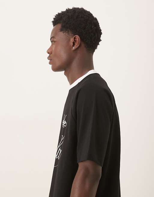 ASOS DESIGN Relaxed Fit T-shirt With Graphic In Black