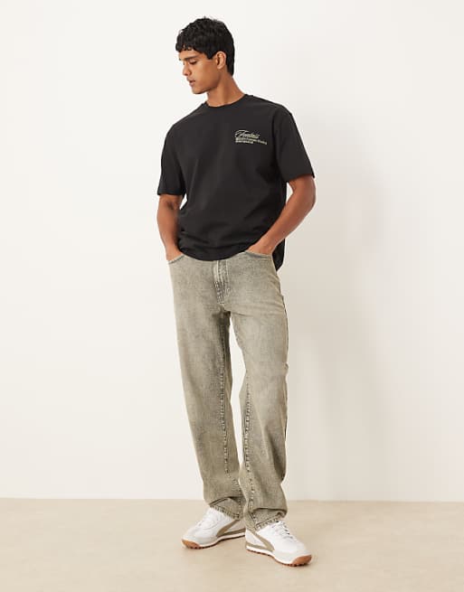ASOS DESIGN Relaxed Heavyweight T-shirt With Back Print In Black