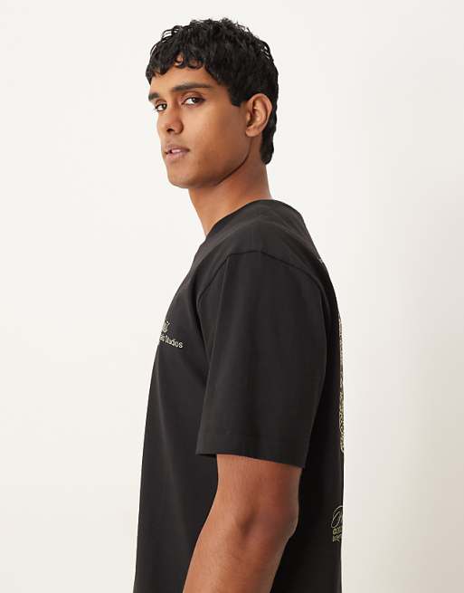 ASOS DESIGN Relaxed Heavyweight T-shirt With Back Print In Black