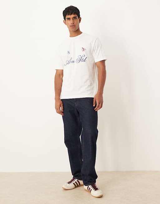 ASOS DESIGN Relaxed Heavyweight T-shirt With Print In Off White