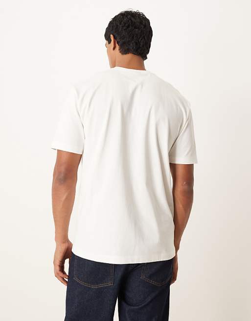 ASOS DESIGN Relaxed Heavyweight T-shirt With Print In Off White