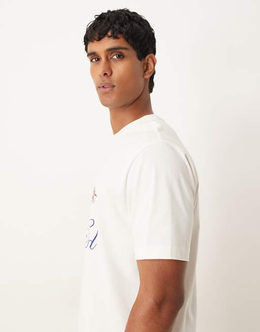 ASOS DESIGN Relaxed Heavyweight T-shirt With Print In Off White