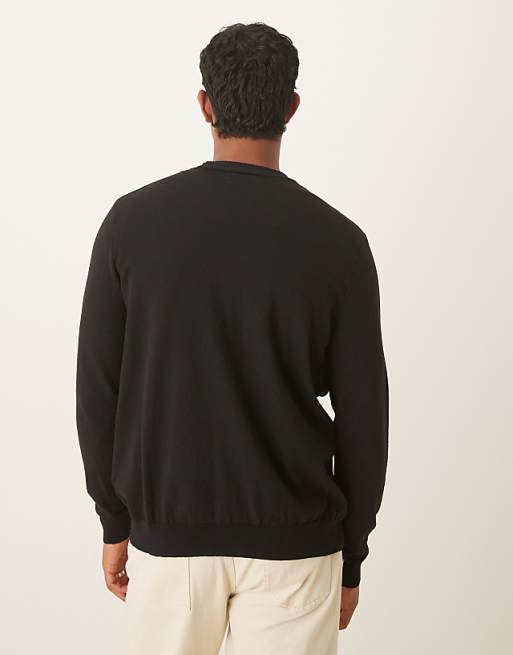 ASOS DESIGN Relaxed Knitted Lightweight Cardigan In Black